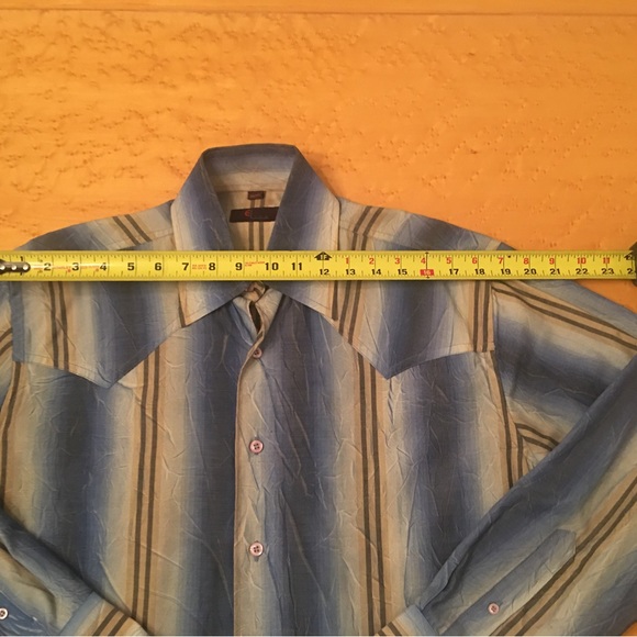 ECCOLO LINE Long Sleeve Shirt. Wrinkle Design, Medium - Picture 8 of 13
